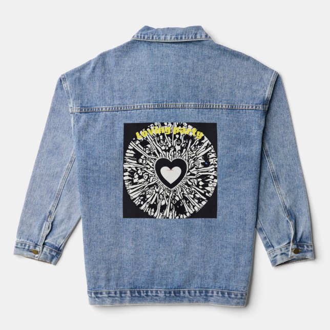 "Circular Celebration: Women's Denim Jacket with ' (Back)