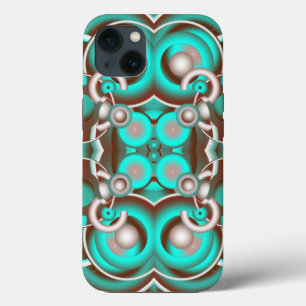 Circular Celestial Concentric Circles Pattern iPhone 13 Case