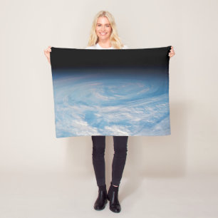 Circular Cloud Formation Over South Pacific Ocean. Fleece Blanket