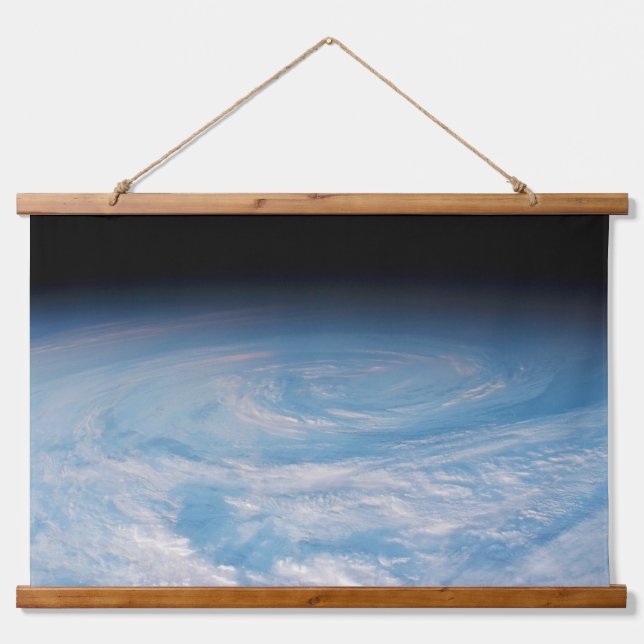 Circular Cloud Formation Over South Pacific Ocean. Hanging Tapestry (Front)