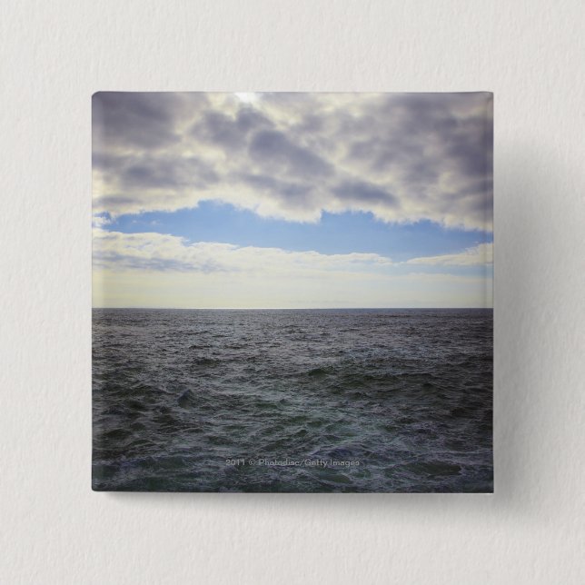 Circular Clouds over the Atlantic Ocean 15 Cm Square Badge (Front)