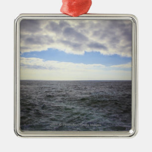 Circular Clouds over the Atlantic Ocean Metal Ornament