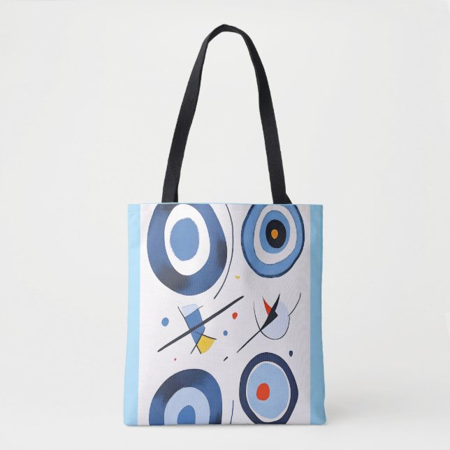 Circular Dimension Dance Abstract Tote Bag (Front)