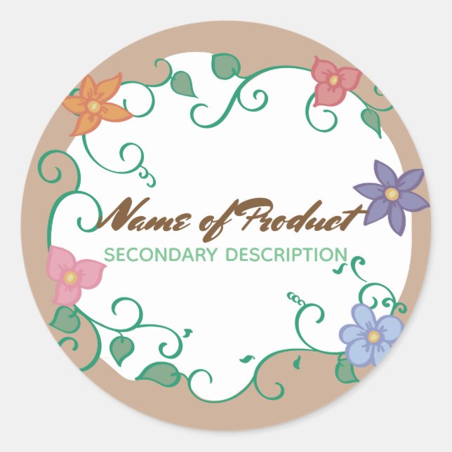 Circular Flower Label (Front)