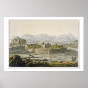 Circular fortress of Cannar, Peru, from 'Le Costum Poster