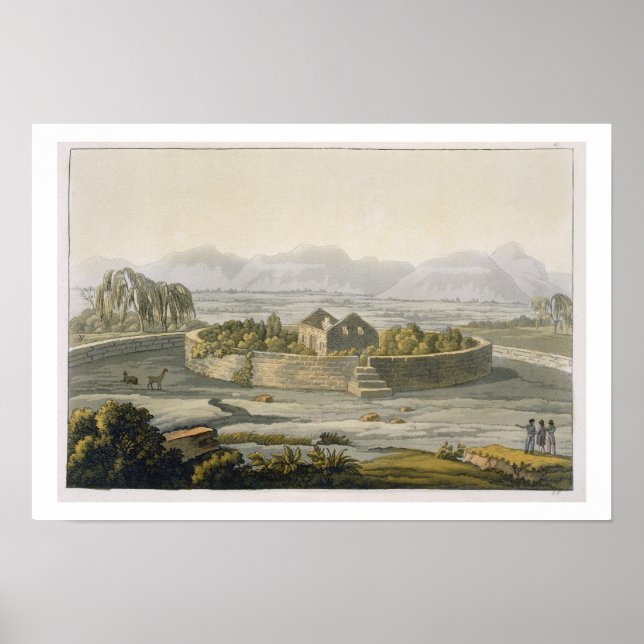 Circular fortress of Cannar, Peru, from 'Le Costum Poster (Front)