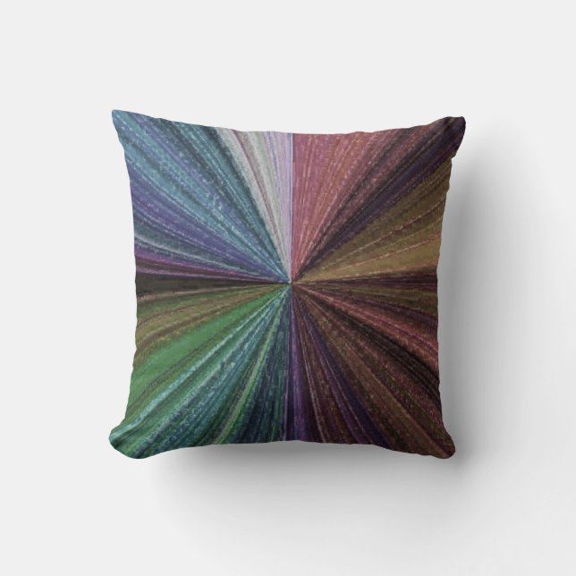 Circular Gradient Earthy Rainbow Cushion (Front)