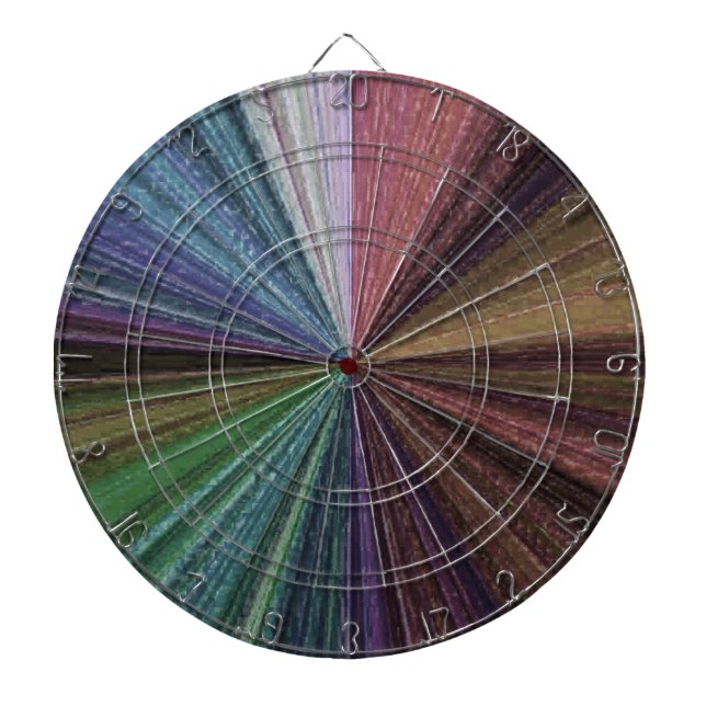 Circular Gradient Earthy Rainbow Dartboard (Front)