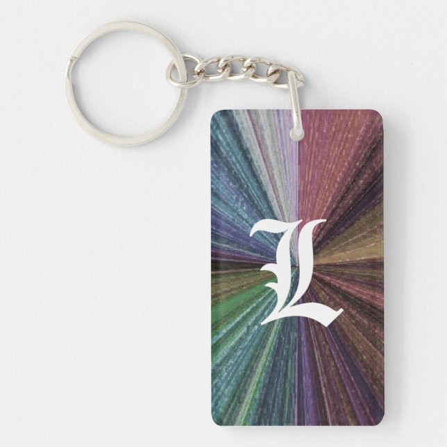Circular Gradient Earthy Rainbow Key Ring (Front)