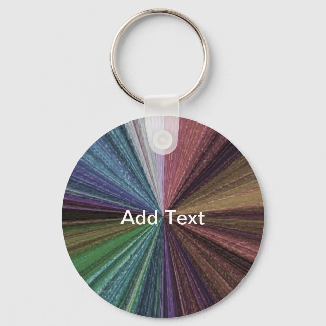 Circular Gradient Earthy Rainbow Key Ring (Front)