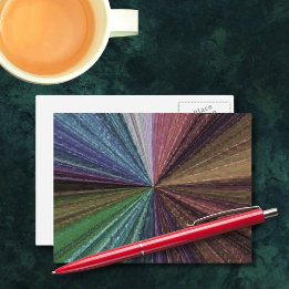 Circular Gradient Earthy Rainbow Postcard