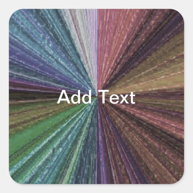 Circular Gradient Earthy Rainbow Square Sticker (Front)
