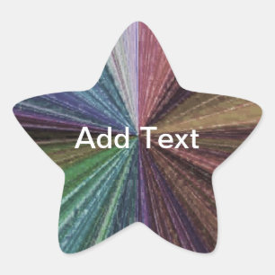 Circular Gradient Earthy Rainbow Star Sticker