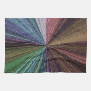 Circular Gradient Earthy Rainbow Tea Towel