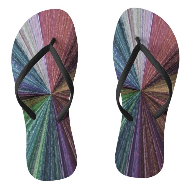 Circular Gradient Earthy Rainbow Thongs (Footbed)