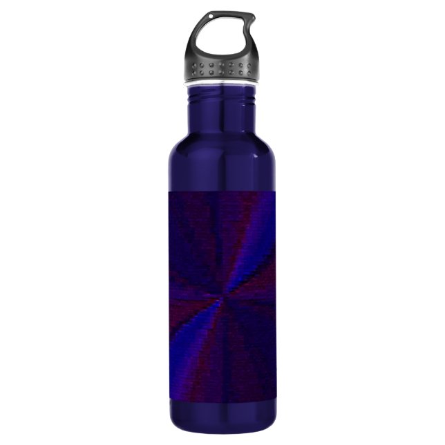 Circular Gradient Patchwork Blue to Purple 710 Ml Water Bottle (Front)