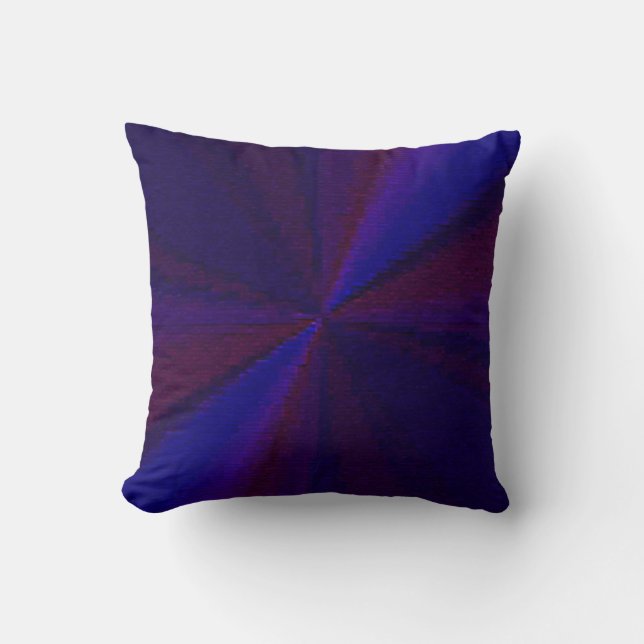 Circular Gradient Patchwork Blue to Purple Cushion (Front)