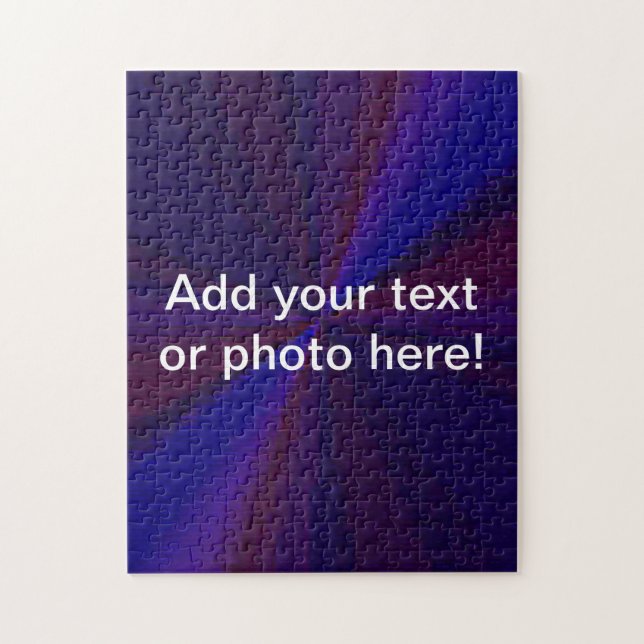 Circular Gradient Patchwork Blue to Purple Jigsaw Puzzle (Vertical)