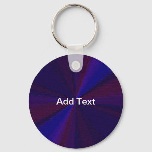 Circular Gradient Patchwork Blue to Purple Key Ring