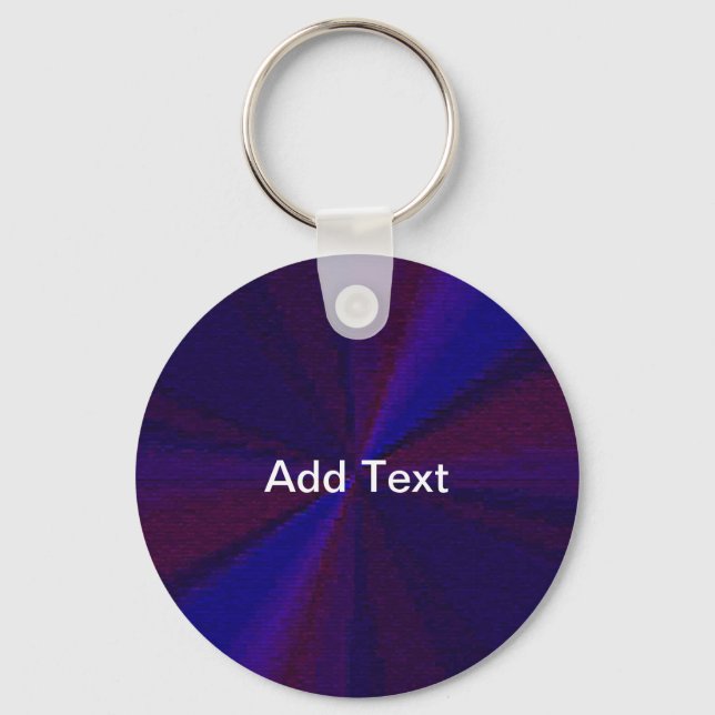 Circular Gradient Patchwork Blue to Purple Key Ring (Front)