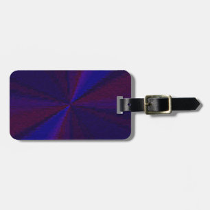 Circular Gradient Patchwork Blue to Purple Luggage Tag