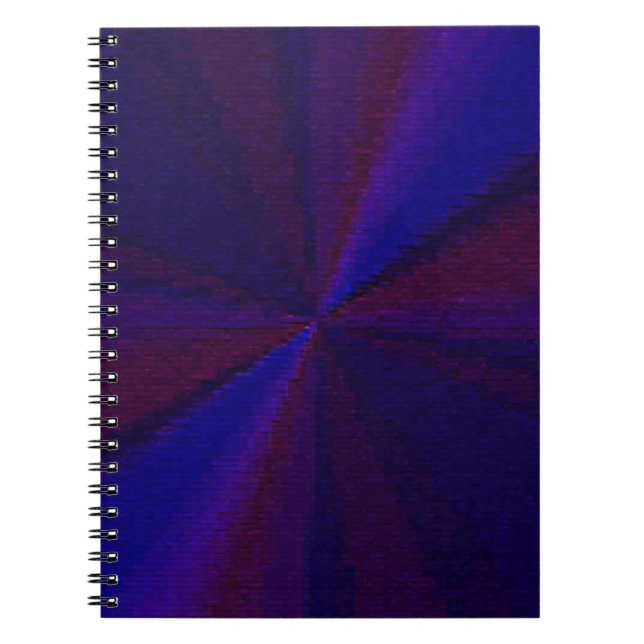 Circular Gradient Patchwork Blue to Purple Notebook (Front)