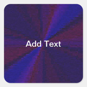 Circular Gradient Patchwork Blue to Purple Square Sticker
