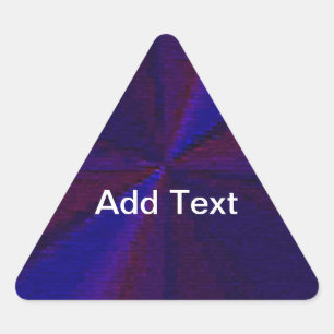 Circular Gradient Patchwork Blue to Purple Triangle Sticker