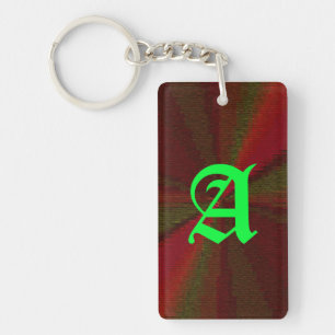 Circular Gradient Patchwork Red to Green Key Ring