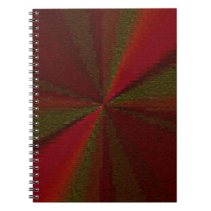 Circular Gradient Patchwork Red to Green Notebook