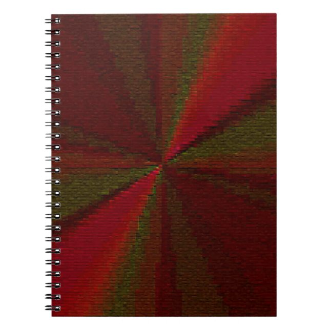 Circular Gradient Patchwork Red to Green Notebook (Front)