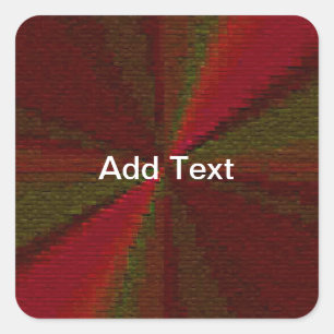 Circular Gradient Patchwork Red to Green Square Sticker
