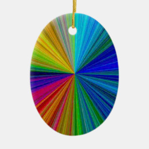 Circular Gradient Rainbow Ceramic Tree Decoration