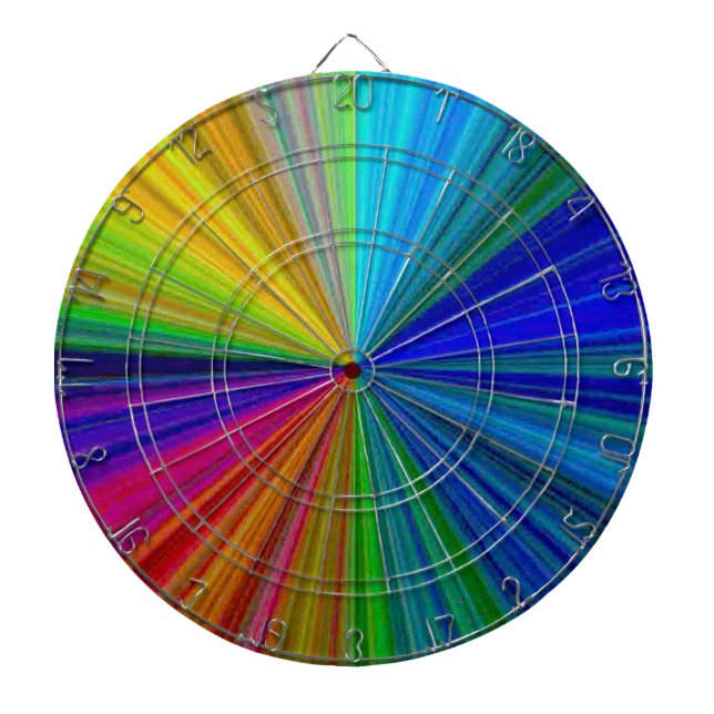 Circular Gradient Rainbow Dartboard (Front)