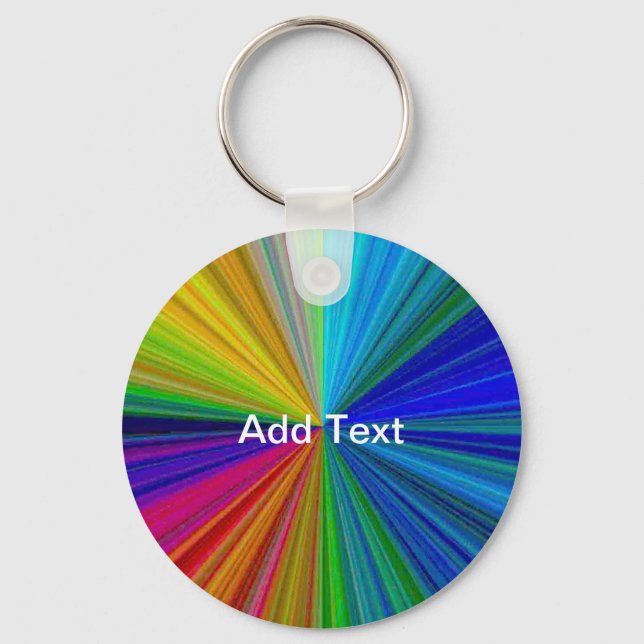 Circular Gradient Rainbow Key Ring (Front)