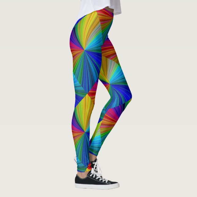 Circular Gradient Rainbow Leggings (Right)
