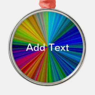 Circular Gradient Rainbow Metal Tree Decoration