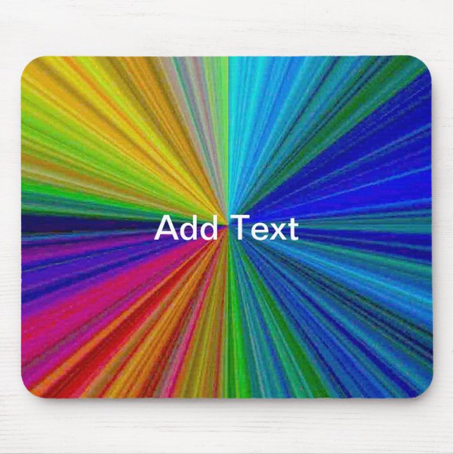 Circular Gradient Rainbow Mouse Pad (Front)