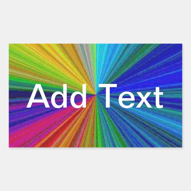 Circular Gradient Rainbow Rectangular Sticker (Front)