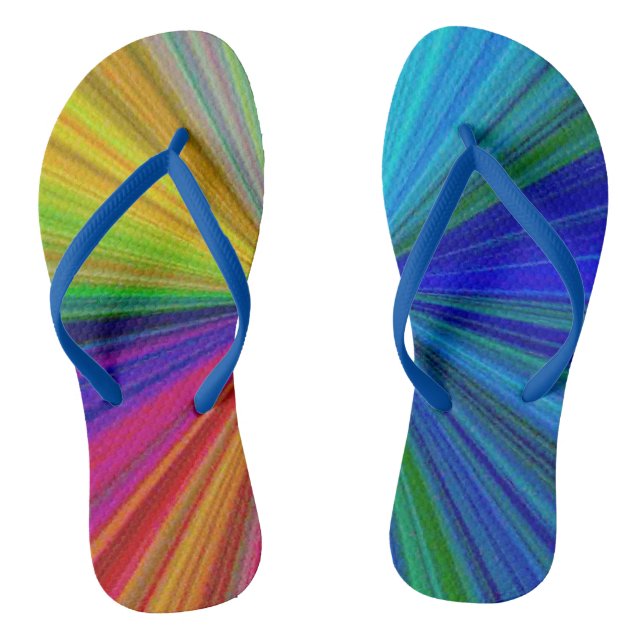 Circular Gradient Rainbow Thongs (Footbed)