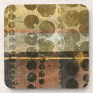 Circular Green Droplets Coaster