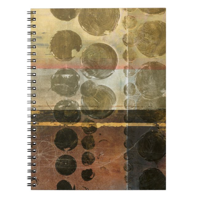 Circular Green Droplets Notebook (Front)