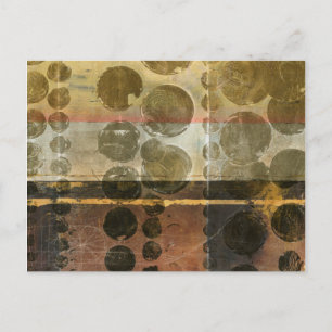 Circular Green Droplets Postcard