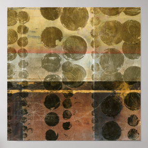 Circular Green Droplets Poster