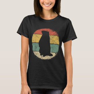 Circular Ground Hog Silhouette Gift Happy Groundho T-Shirt