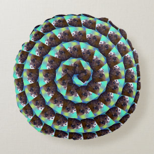 Circular Guinea Pig Pattern, Round Cushion