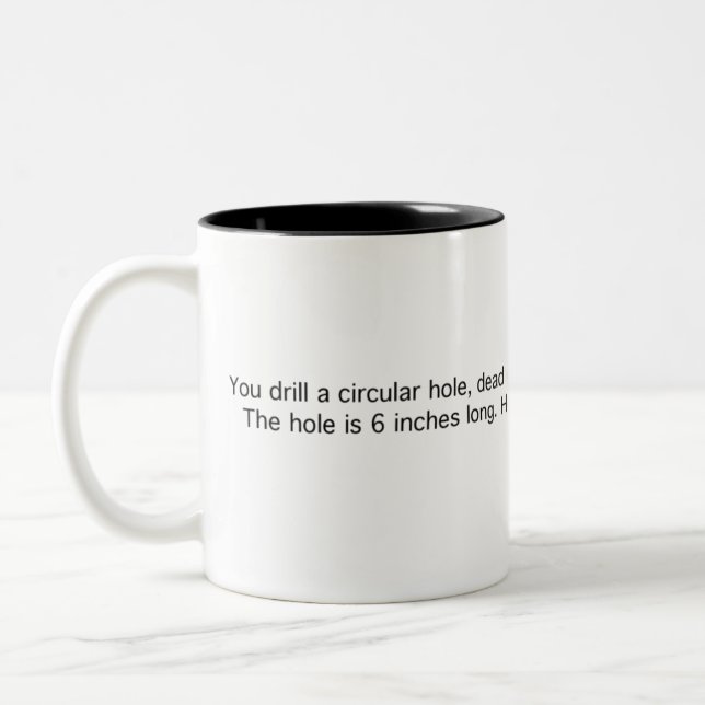 Circular Hole Through Sphere Two-Tone Coffee Mug (Left)