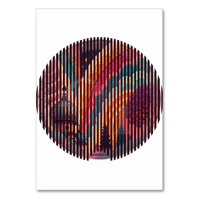 Circular Illusion Fantasy Table Card – Customise (Front)