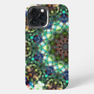 Circular kaleidoscope under acrylic style iPhone 13 pro max case