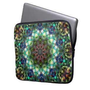 Circular kaleidoscope under acrylic style  laptop sleeve